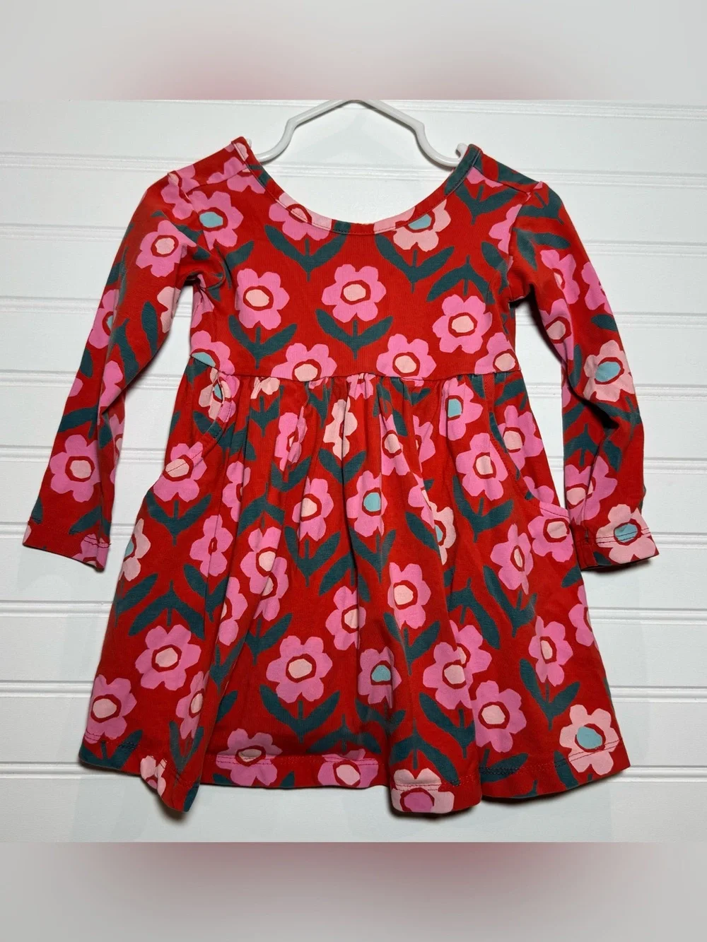 Hanna Andersson Girls Long Sleeve Cute Cosmo Skater Dress with Pockets Size 2T